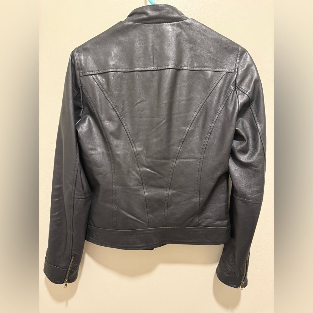 Vera Pelle Black Jacket Made in Italy - Picture 2 of 10